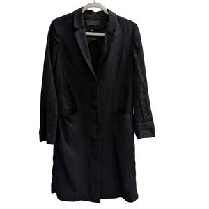 BABATON Long Blazer Trench Coat Black Size XS